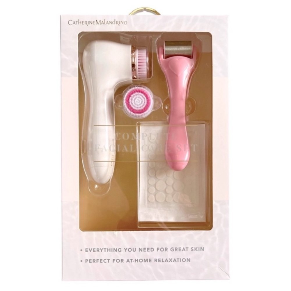 Dermaroller + facial cleansing brush set – new